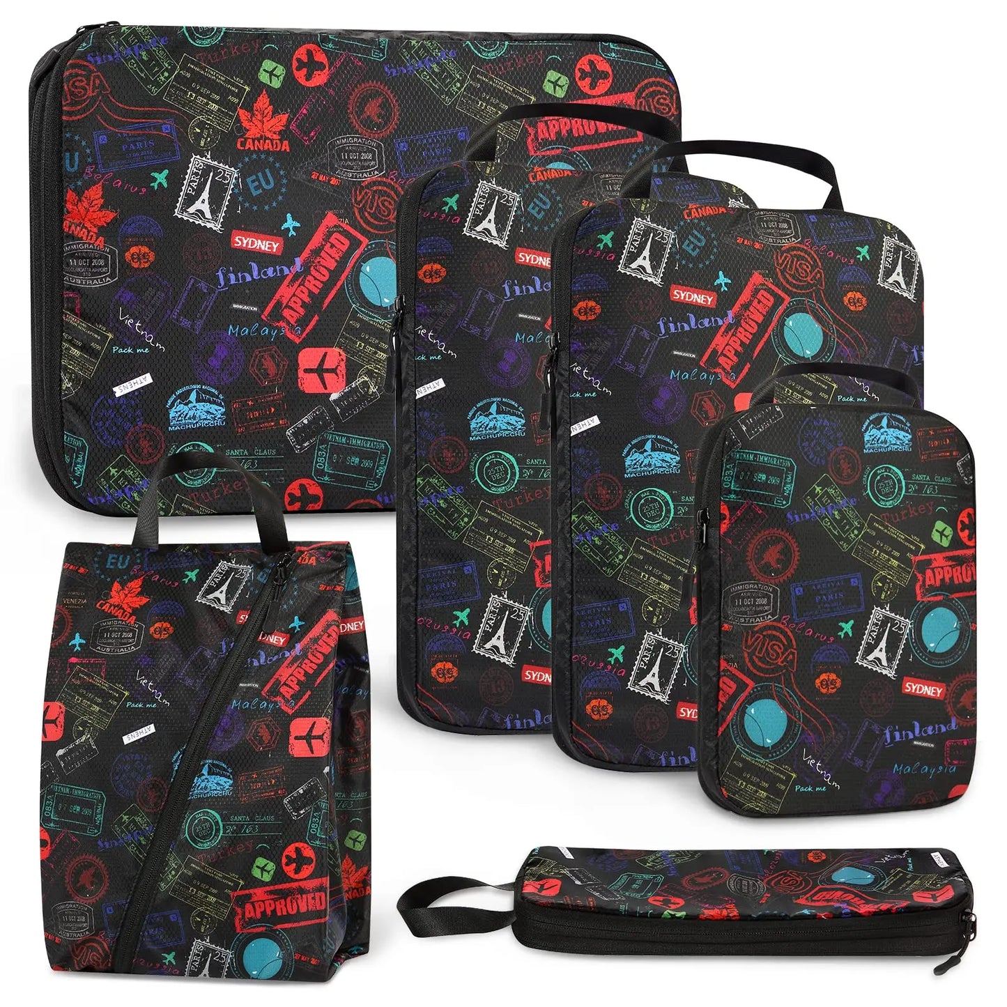 4/6PCS Design Travel Compression Packing Cubes
