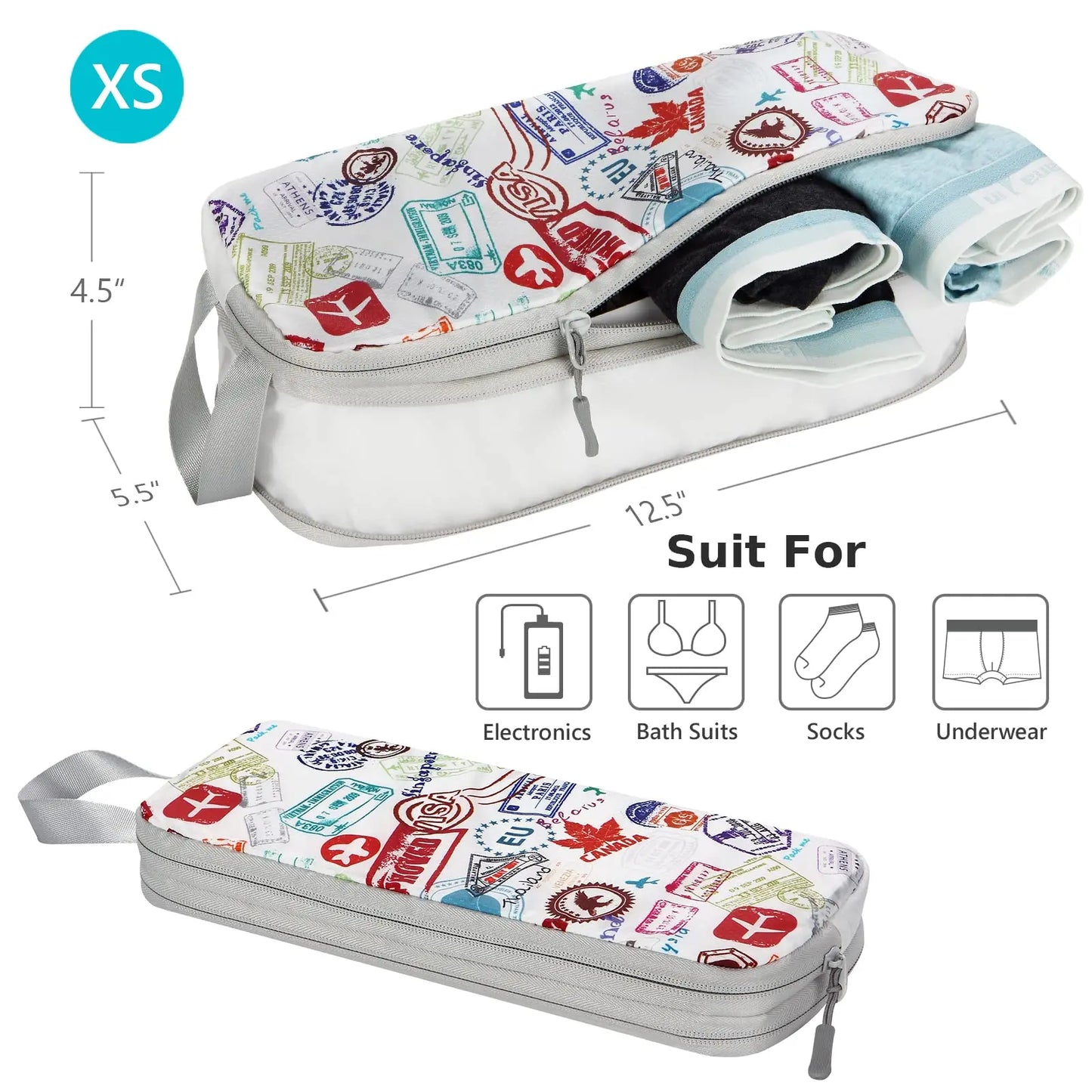 4/6PCS Design Travel Compression Packing Cubes