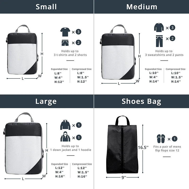 High Grade Compression Packing Cubes