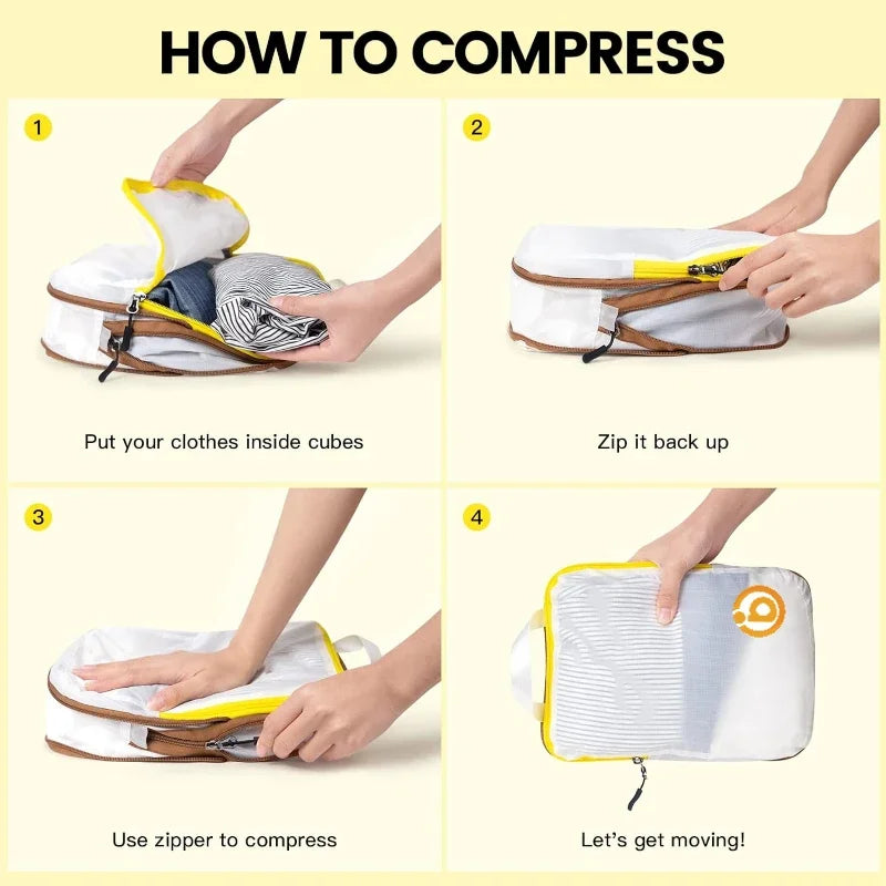 2/6/9 Set Lightweight Compression Packing Cubes