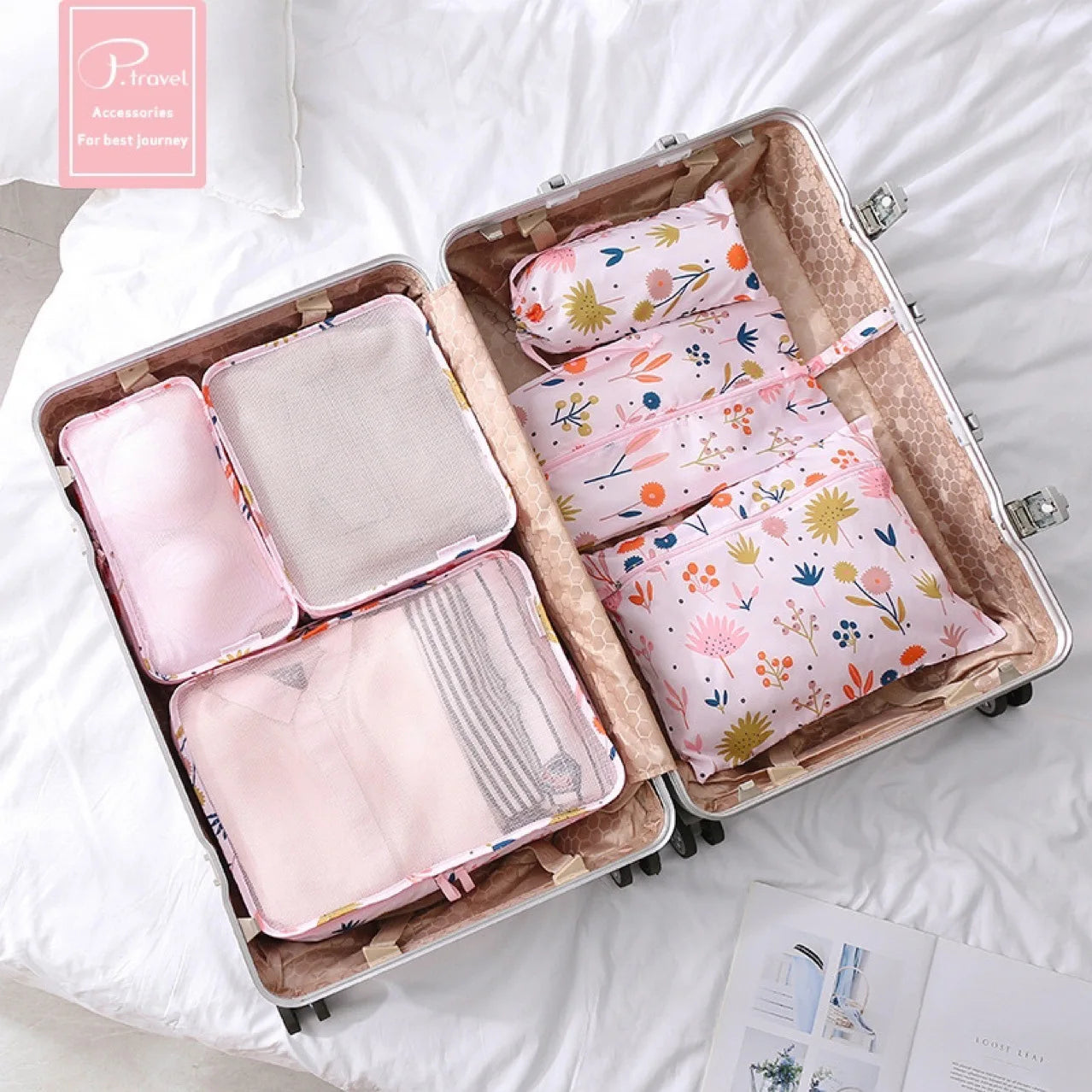 Cute Design Travel Packing Cubes Large Capacity