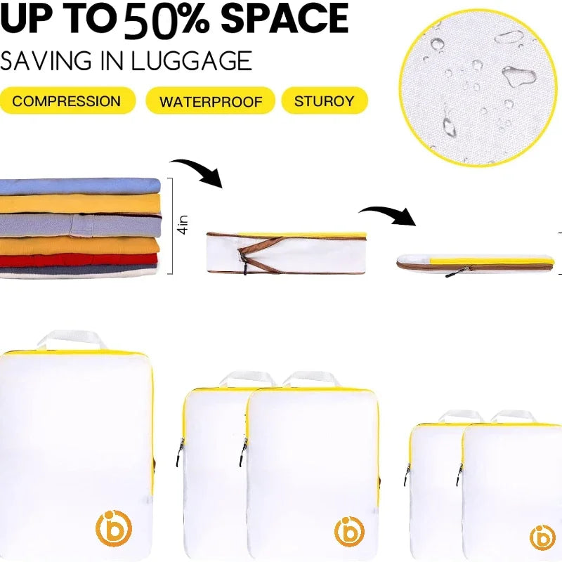 2/6/9 Set Lightweight Compression Packing Cubes